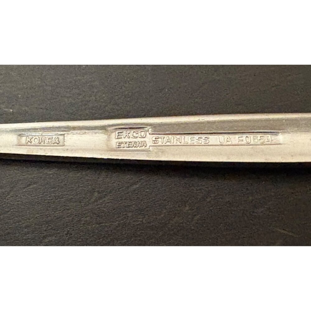 Set Of 10 Ekco Korea Stainless Steel Cocktail Seafood Forks 5.5" MCM Textured - Picture 5 of 7